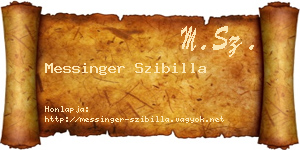 Messinger Szibilla névjegykártya